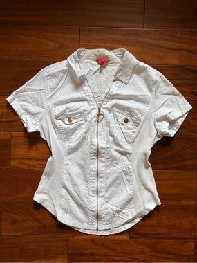 Guess Fitted Zip Up Top